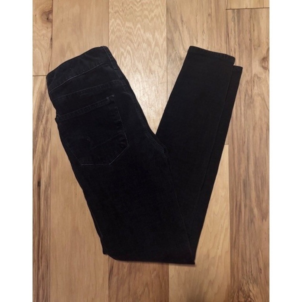 American Eagle Mens 28x27 Super Stretch Corduroy Skinny Pants Black - Picture 2 of 6